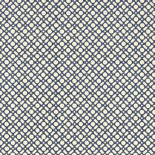 Blue Geometric and Star and Dot Print Italian Paper ~ Carta Varese Italy